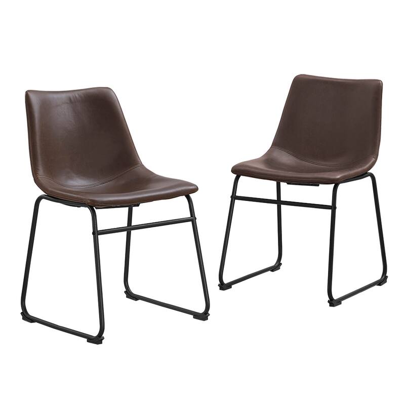 Middlebrook Prusiner Faux Leather Dining Chair, Set of 2