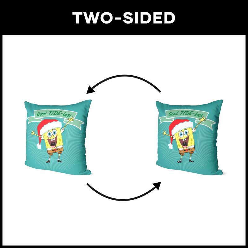 Nickelodeon Spongebob Squarepants Christmas 18 Inch Throw Pillow