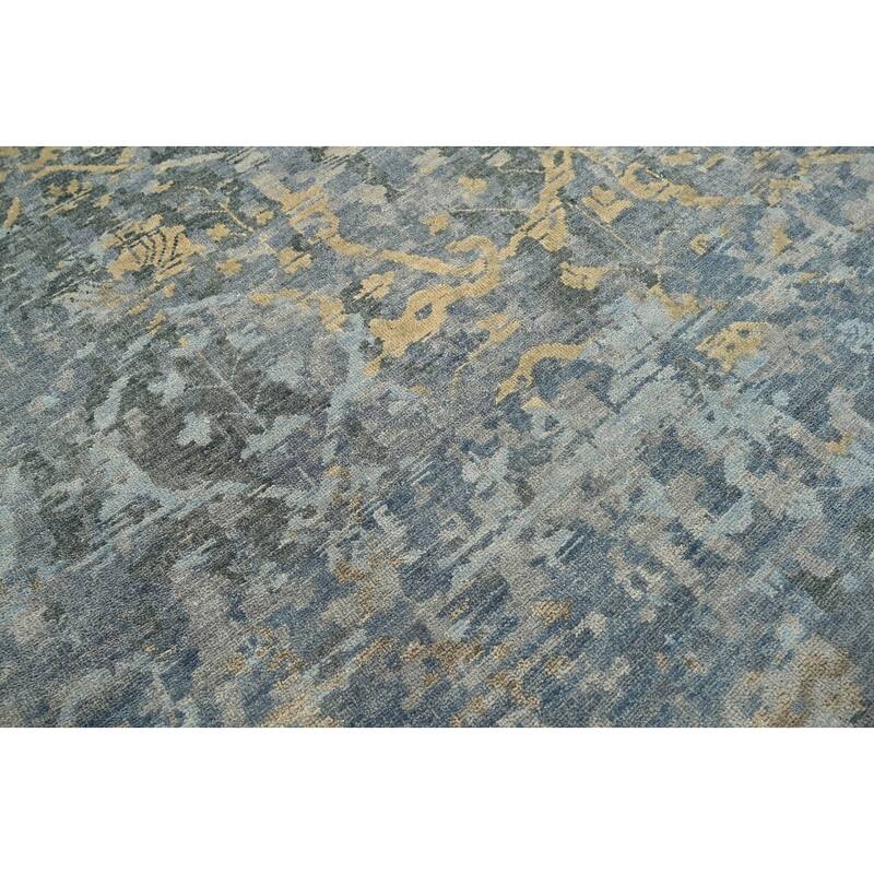 Transitional LoomBloom Gray Turkish Oushak Wool Hand Knotted Rug - 8' x 9' 10''