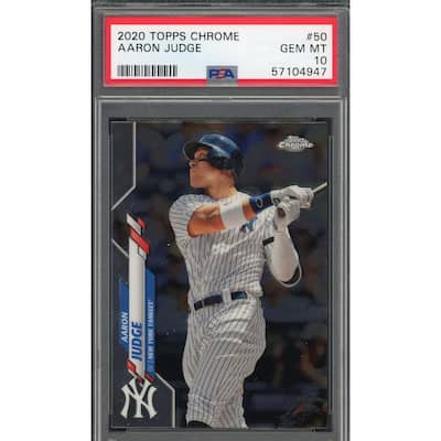 Aaron Judge 2020 Topps Chrome Baseball Card #50 Graded PSA 10 - 8'6" x 11'6"