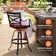 preview thumbnail 19 of 27, Outdoor Patio Bar Stools Aluminum Swivel Bar Chair with Sunbrella Cushion