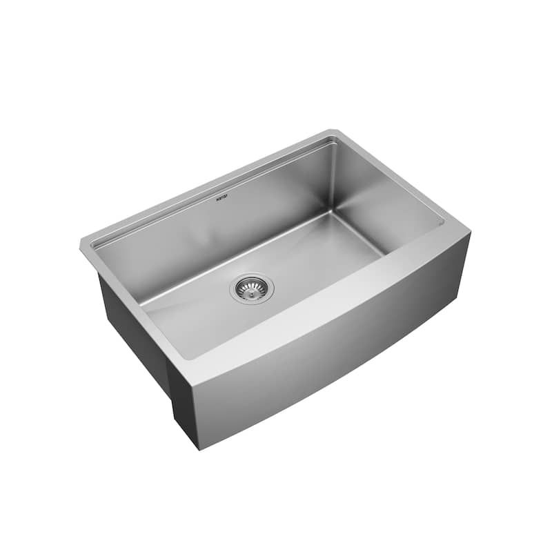 Karran Elite WSA-42-PK1 Apron Front Farmhouse 30" Single Bowl Stainless Steel Workstation Sink