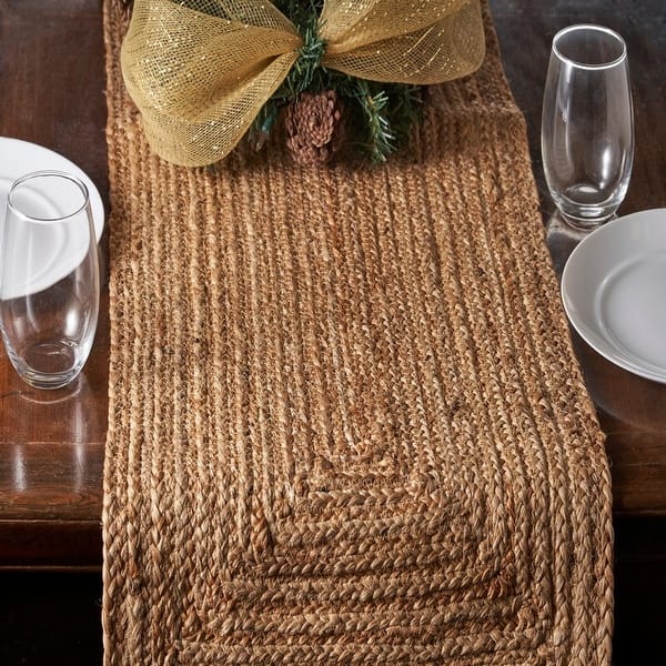 Sevita Jute Woven Table Runner, Natural , 1'4" x 6'8" 1'4" x 6'8" Bed Bath & Beyond 30767021