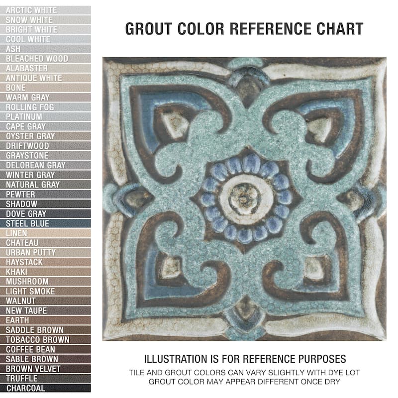 Merola Tile Mandala Decor Mix 7-7/8" x 7-7/8" Ceramic Wall Tile