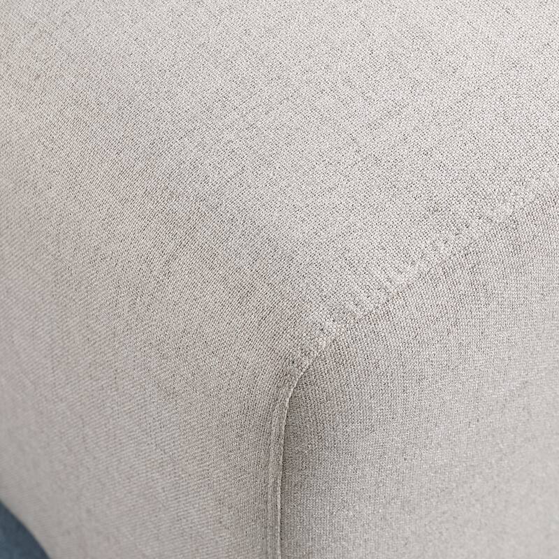 No-Assembly Beige Chenille Sofa Ottoman, 29.92" Size for Cozy Living Room & Bedroom Use