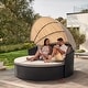 preview thumbnail 2 of 5, Homall Patio Furniture Outdoor Round Daybed