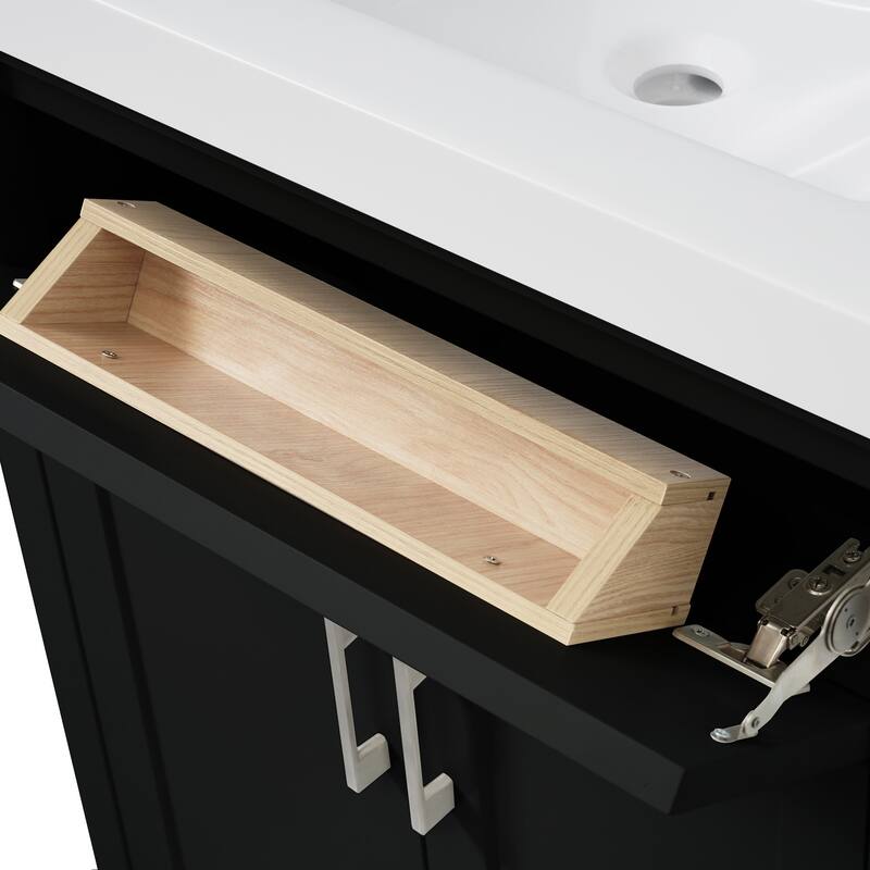 36 inch MDF Freestanding Bathroom Vanity without Top with Soft-Close Drawer
