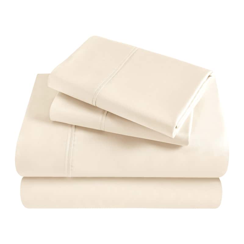 Superior Egyptian Cotton 300 Thread Count Solid Deep Pocket Sheet Set