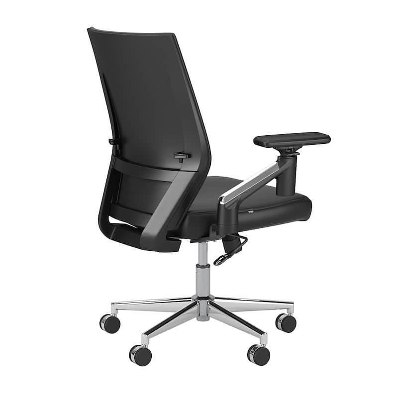 Laguna Mid Back Leather Office Chair by Bush Business Furniture