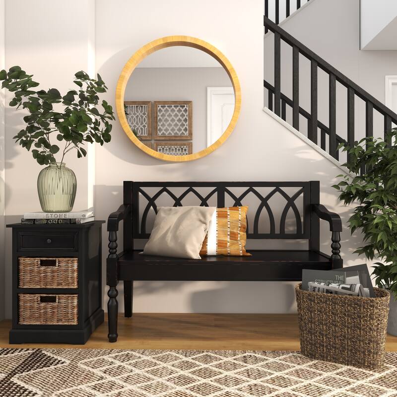 Brown Contemporary Wall Mirror