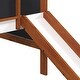 preview thumbnail 4 of 7, Stylish & Simple Twin Loft Bed with Built-in Slide and Chalkboard Panels, Solid Construction & Versatility galore, Cherry Oak