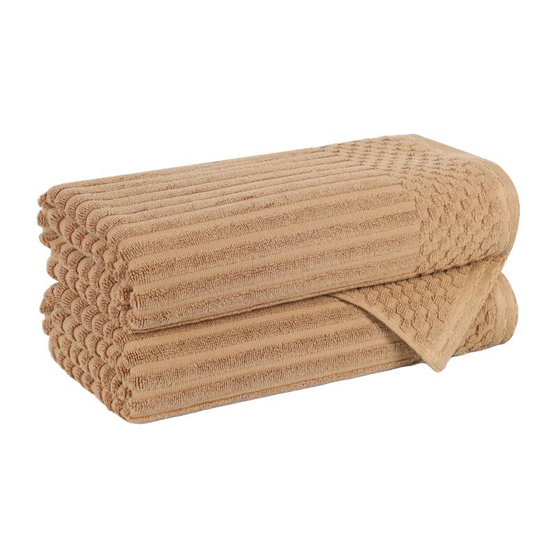 Superior Soho Ribbed Cotton Bath Towel Set of 2