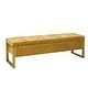 preview thumbnail 48 of 53, Alina Modern Upholstered Flip Top Storage Bench with Metal Legs by HULALA HOME