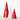 6.75"H, 8.75"H and 11.75"H Sullivans Modern Textured Tree - Set of 3, Christmas Decor, Red