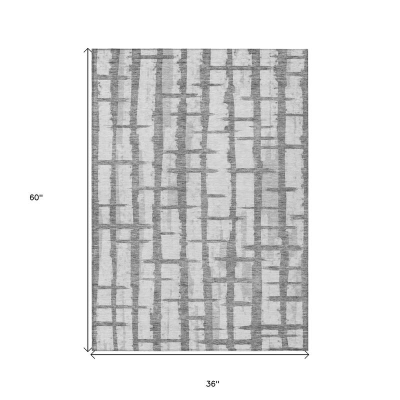 HomeRoots Striped Transitional Rectangle Outdoor Rug
