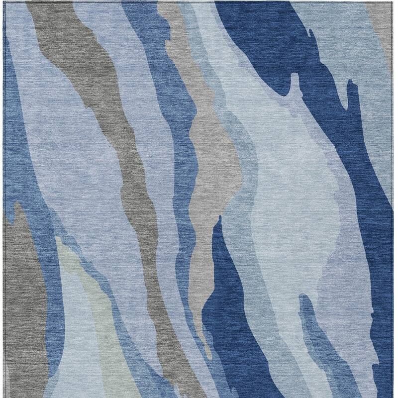 HomeRoots Abstract Transitional Rectangle Outdoor Rug
