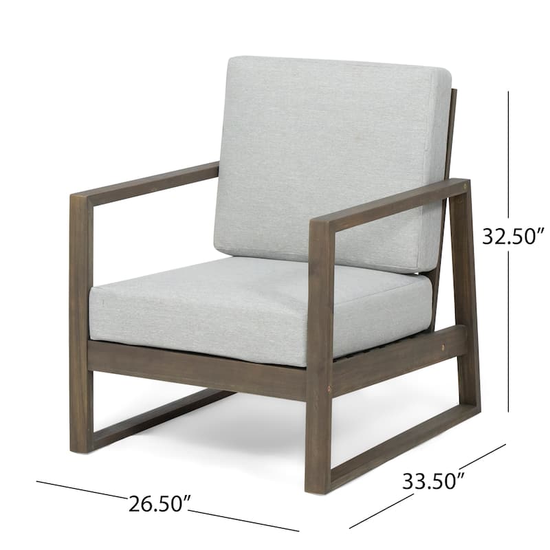 Belgian Outdoor 4-seater Acacia Wood Chat Set by Christopher Knight Home