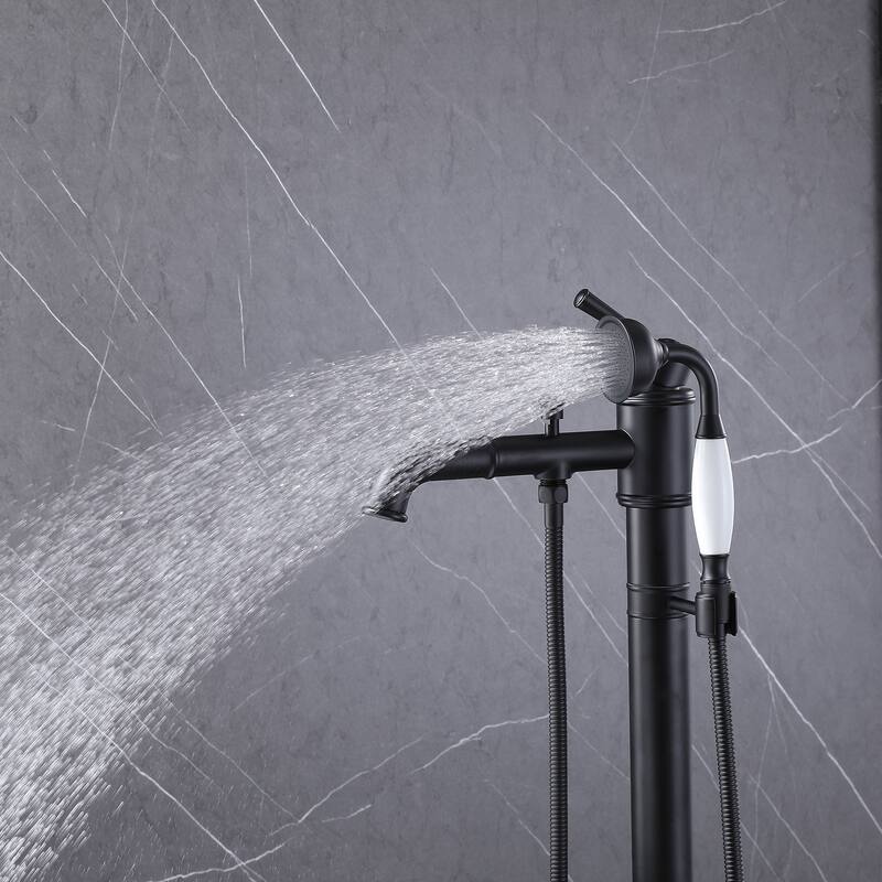 Single Handle Floor Mounted BAthtub Filler with Hand shower