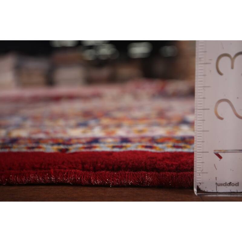 Traditional Red Kashan Turkish Rug Medallion Machine-Made Carpet - 9'8" x 12'6"