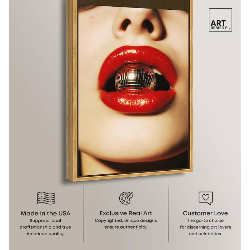 Disco Lips Canvas by Art Remedy