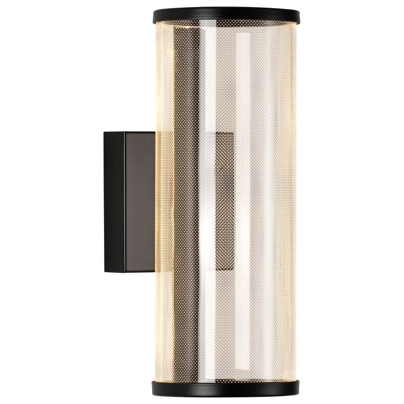 Vale LED Sconce Matte Black Silk Screened Acrylic Lens