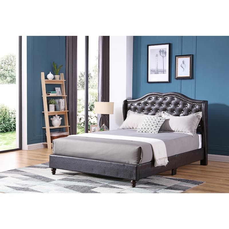 Joy Jeweled Tufted King Panel Bed