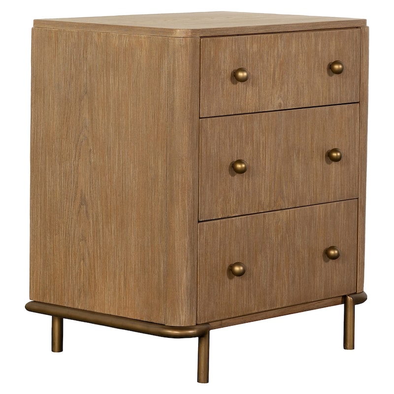 Stevie Sand Wash Rectangular 3-drawer Nightstand