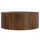 preview thumbnail 23 of 32, WYNDENHALL Hillmount SOLID MANGO WOOD 36 inch Wide Round Contemporary Drum Coffee Table & Fully Assembled - 36"d x 36" w x 14"h