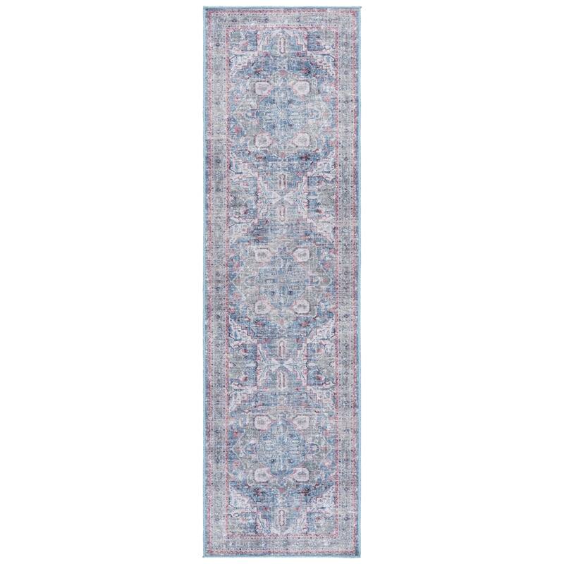 SAFAVIEH Vintage Heriz Pauwine Machine Washable Rug - Green/Blue - 2'3" x 8' Runner