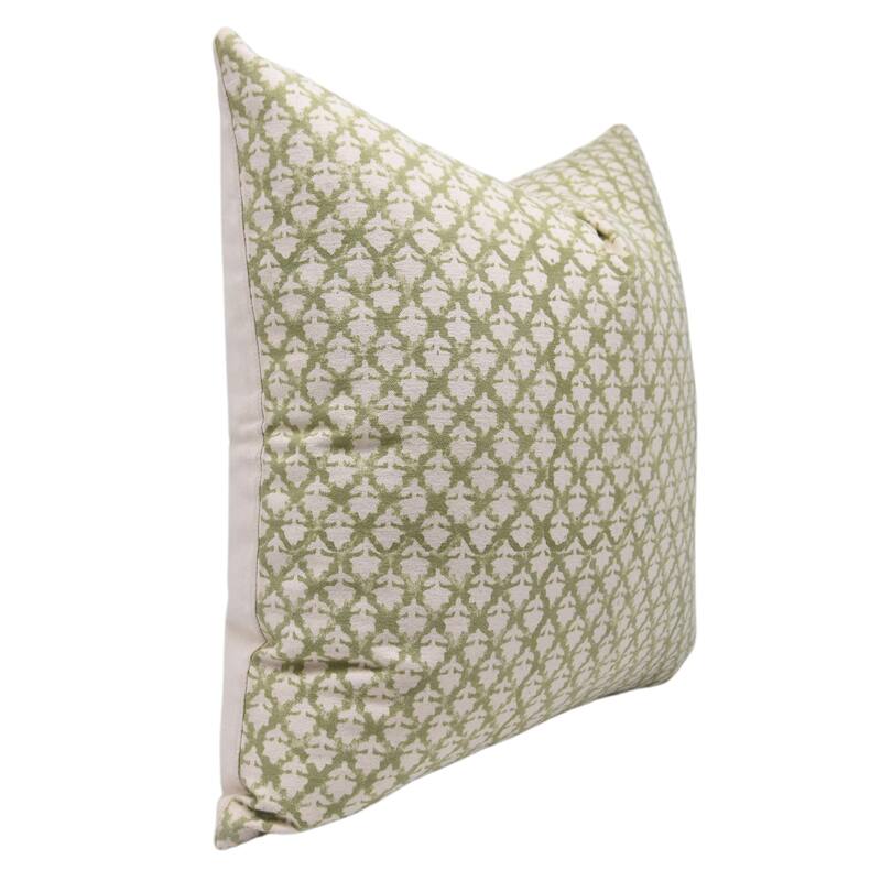 Fabdivine Bohemian Floral Green Pillow Cover Handmade Cotton for Fall Décor Block Print Chair Hotel Bedroom, Pink City