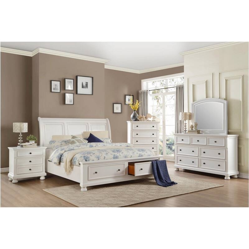 White 3 Drawer 18 in. W Nightstand with Sturdy Hardware and Ample Storage