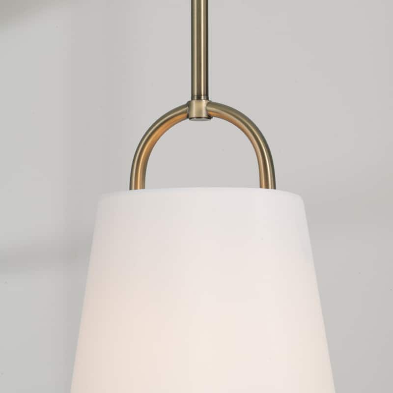 Brody 1-light Pendant w/ White Fabric Shade