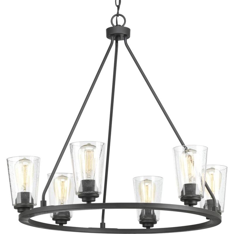 Debut Collection 6-Light Graphite Farmhouse Chandelier Light - N/A