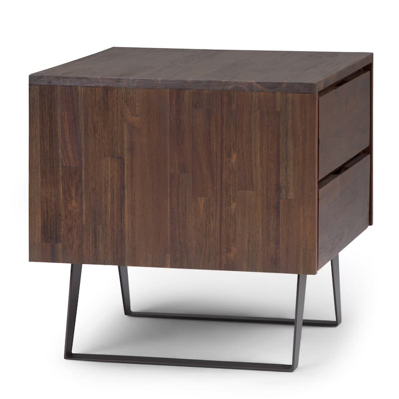 WYNDENHALL Mitchell WOOD and Metal 22 inch Wide Modern Industrial End Side Table