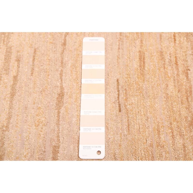 ECARPETGALLERY Hand-knotted Opulence Beige Wool Rug - 5'11 x 9'1