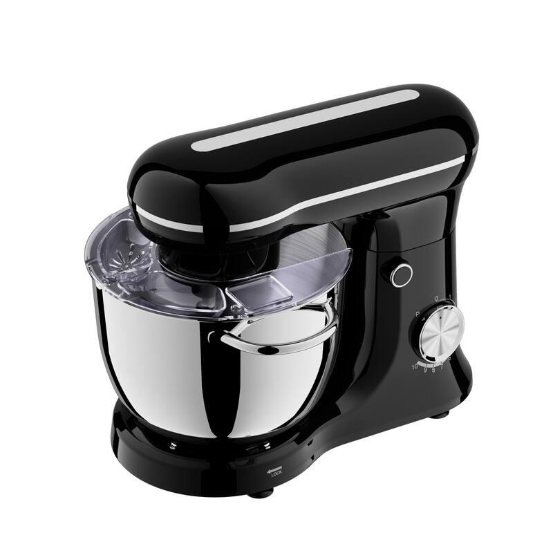 Anmytek Black Stand Mixer Multifunctional Kitchen Appliance for Baking Dough Heavy Duty Modern Countertop Mixing