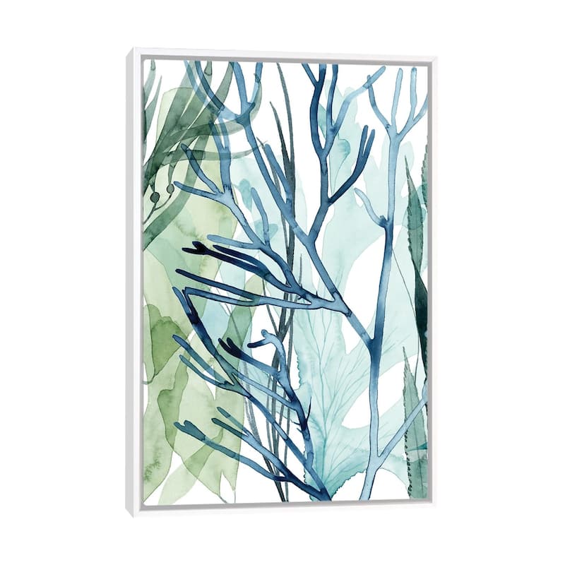 iCanvas "Sea Leaves II" by Grace Popp Framed Canvas Print - White - 40x26