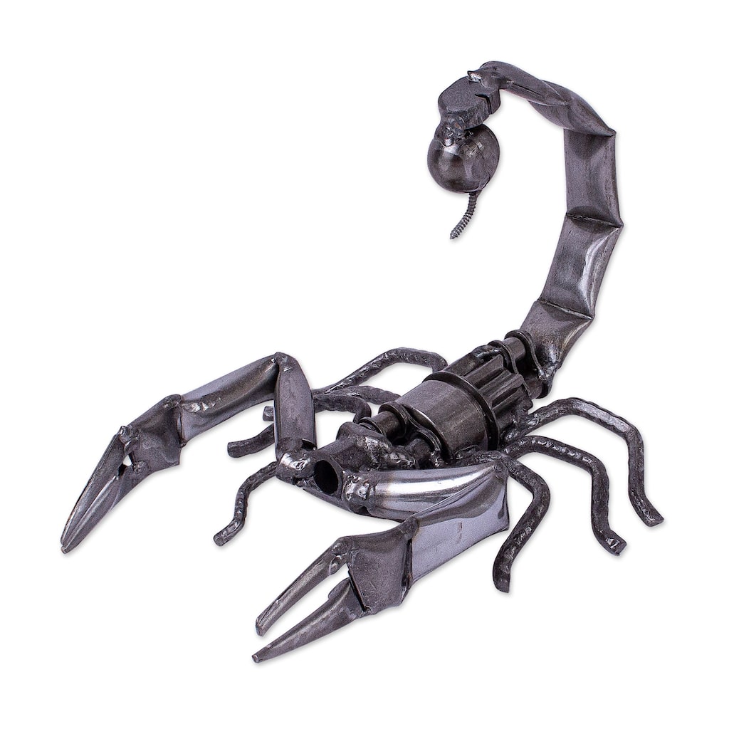 Novica Handmade Escorpion Rustico Recycled Metal Sculpture
