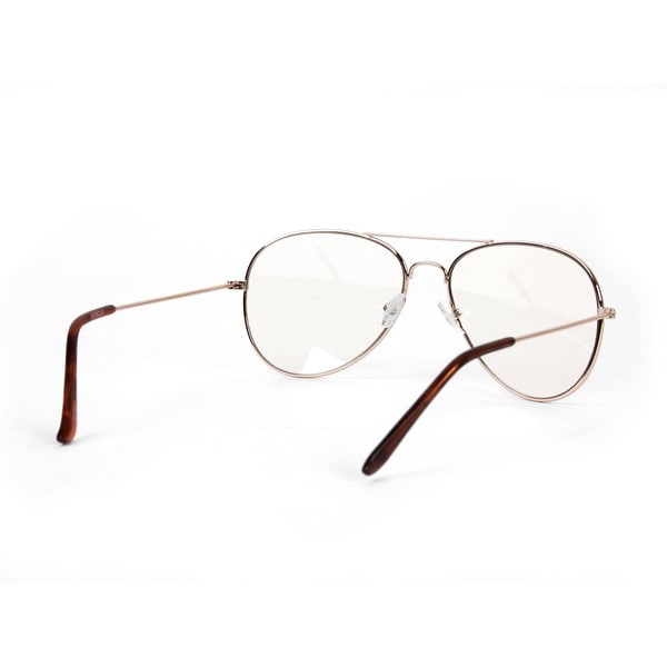 clear gold aviator glasses
