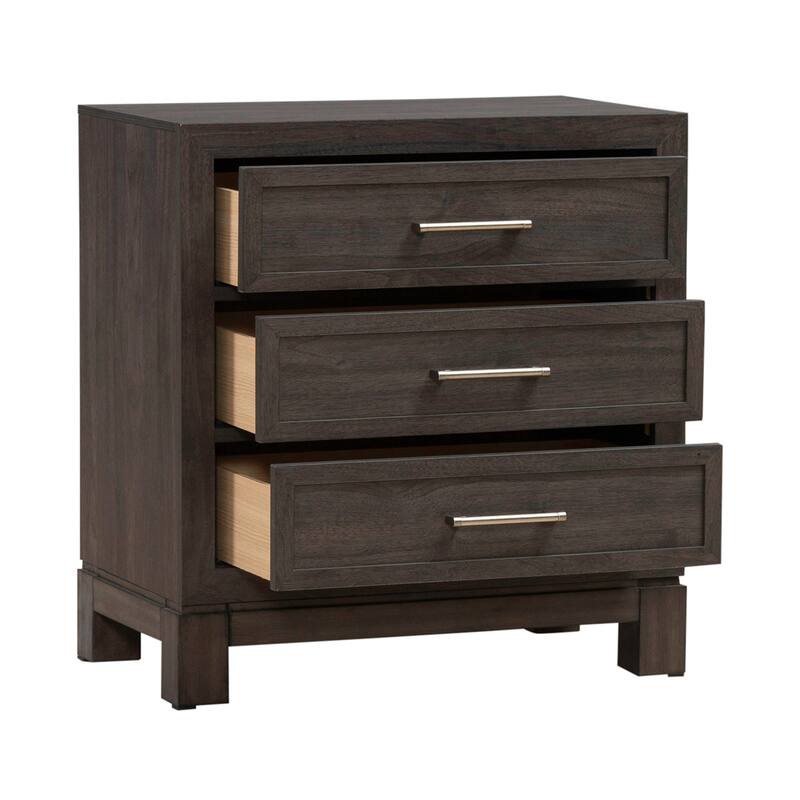 Liberty Furniture Modern Edge Upholstered Bed, Dresser & Mirror, Chest, Night Stand - King or Queen