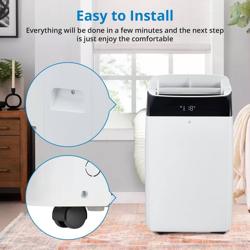 Enhanced Cooling Portable Air Conditioner - Efficient 14000 BTU, Air Conditioner whit Dual Motors