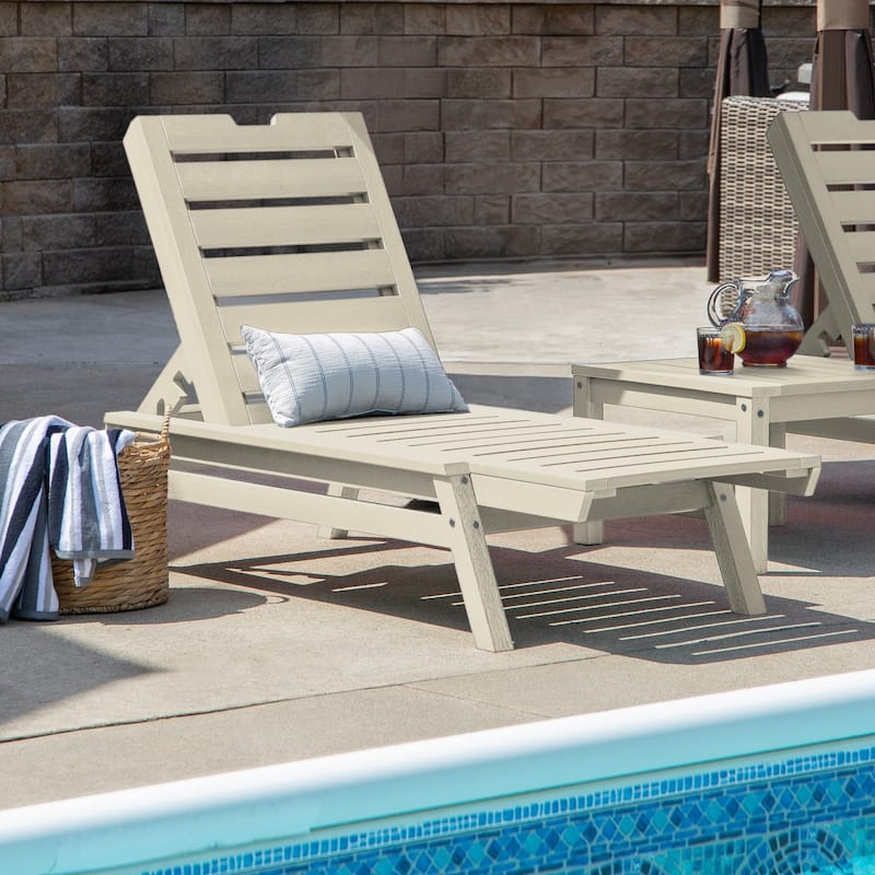 HIGHWOOD Crestone Stackable Commerical Chaise Lounge