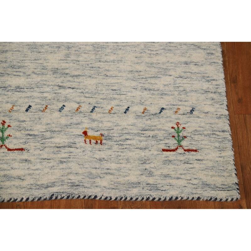 Gabbeh Oriental Area Rug Handmade Tribal Modern Wool Carpet - 4'0" x 5'10"