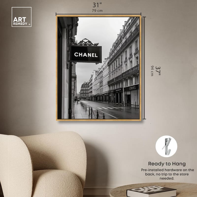 Parisian Fashion Star Canvas by Art Remedy