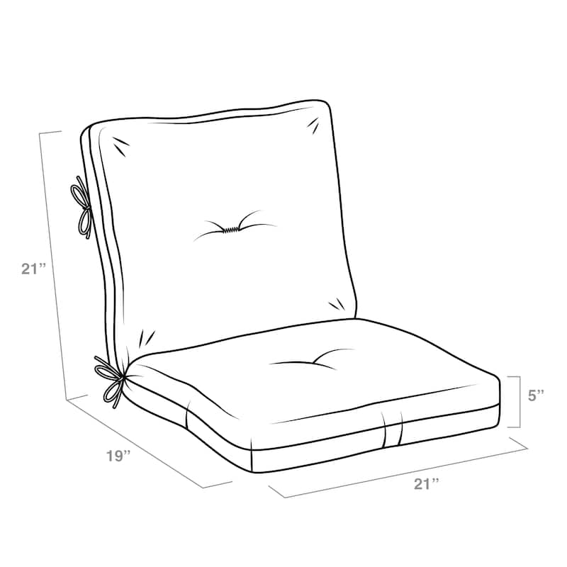 ARDEN Plush Blowfill Dining Chair Cushion 21 x 40