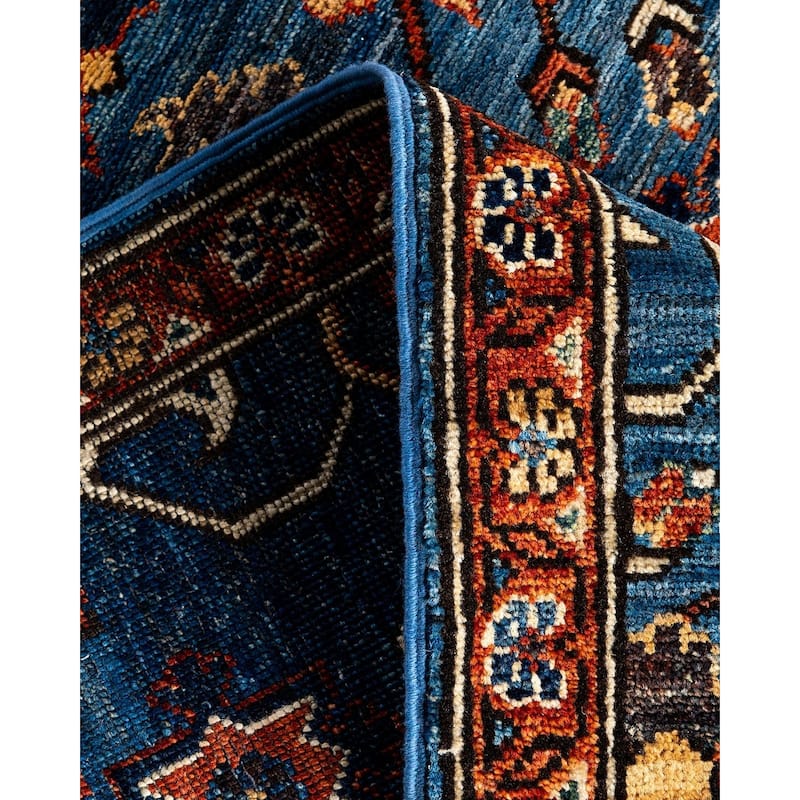 Serapi One-of-a-Kind Hand-Knotted Runner Rug - Blue, 2' 8" x 13' 8" - 2' 8" x 13' 8"
