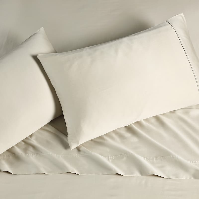 Anne Klein Antimicrobial 300 Thread Count 100% Cotton Sateen Sheet Set