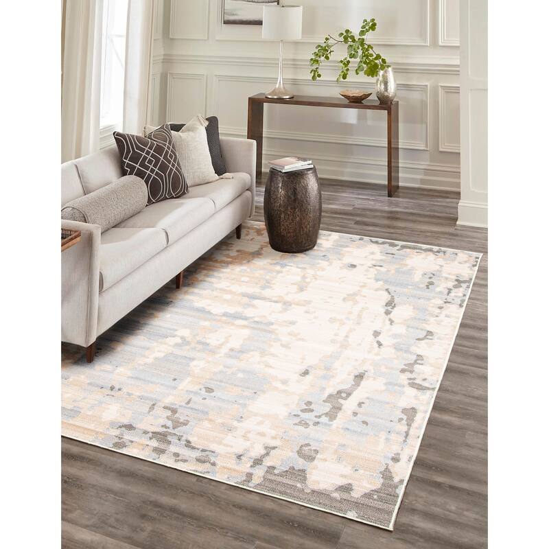 ECARPETGALLERY Machine Woven Shay Ivory Area Rug