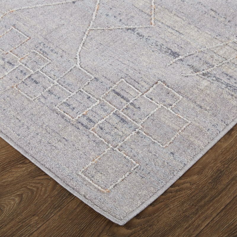 Sidaw Power Loomed Distressed Stain Resistant Durable Area Rug By HomeRoots - 5' x 8'