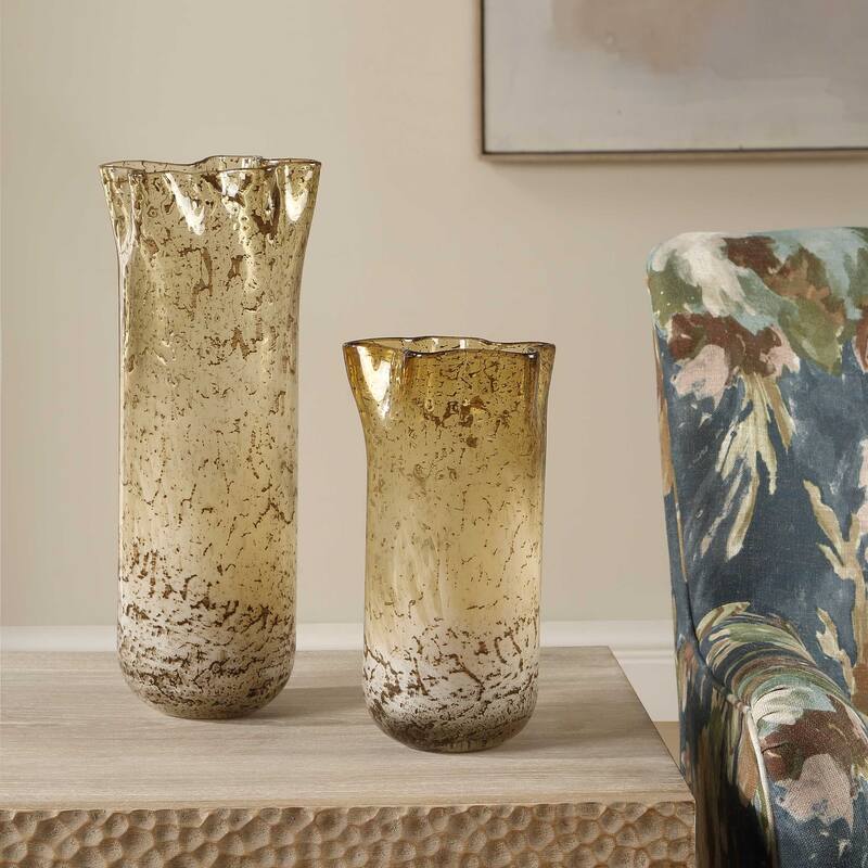 Uttermost Rhine Seeded Glass Vases (Set of 2)